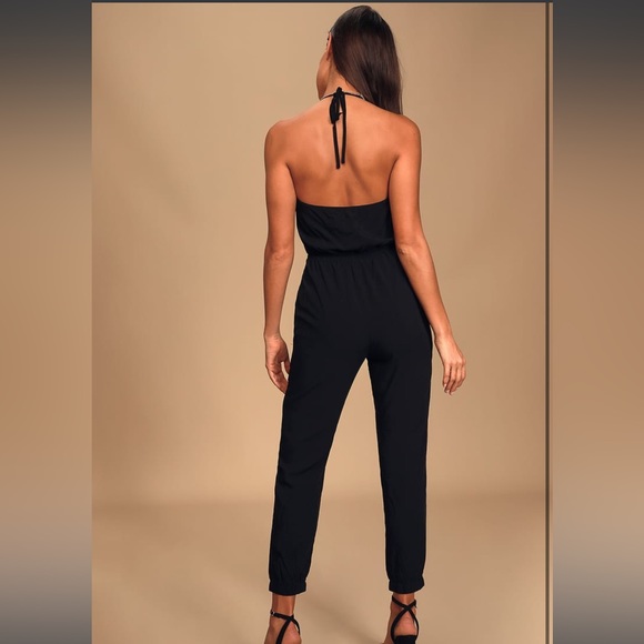 Lulus Black Halter Jumpsuit - Picture 6 of 6